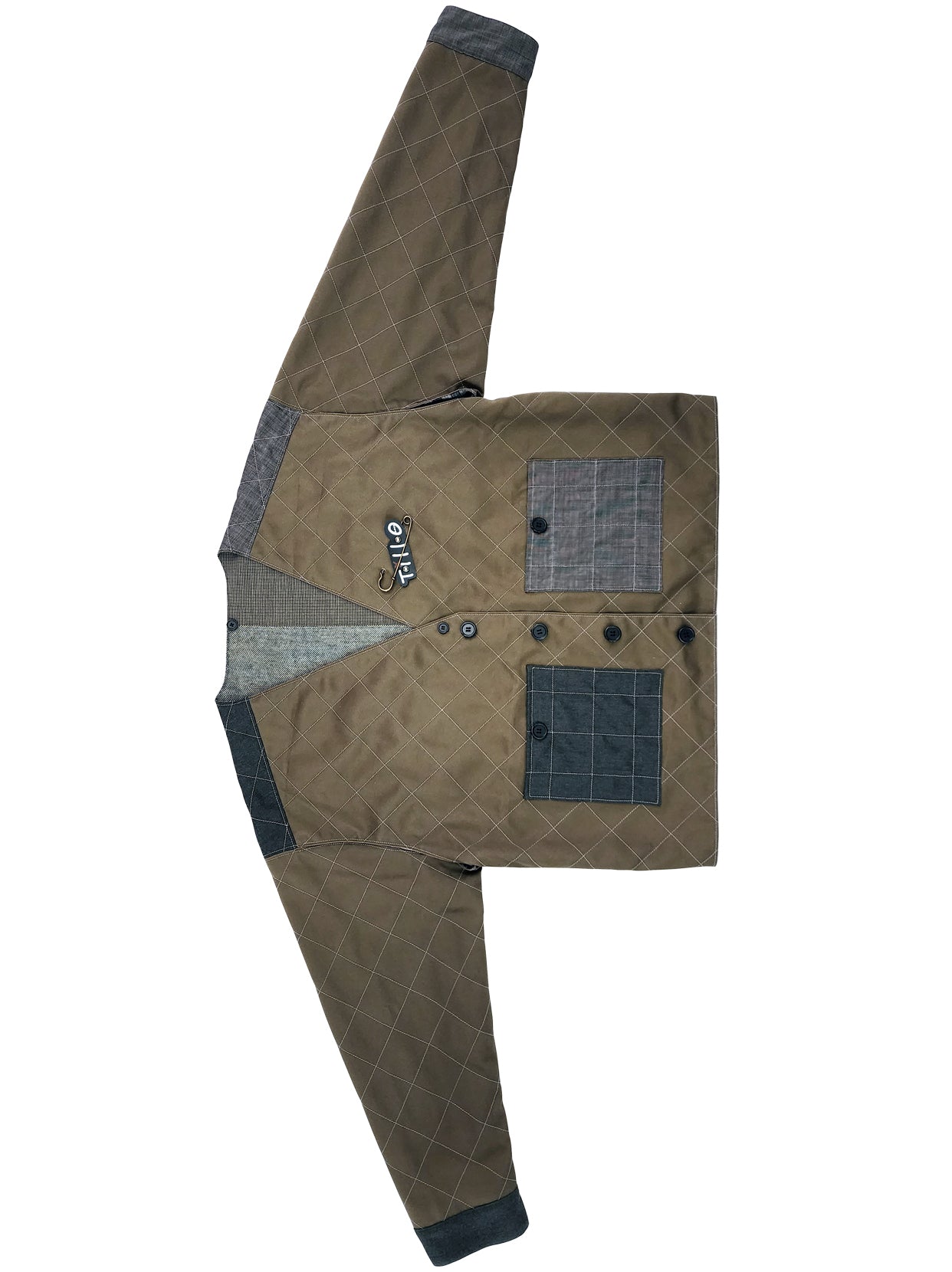 Handmade V-neck reversible Jacket-unique item